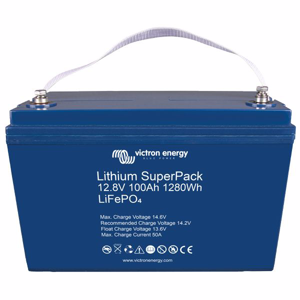 Victron lithium SuperPack 12V 100Ah Marinebatterier | Victron lithium SuperPack 12V 100Ah fra baadservice| bådudstyr pengene