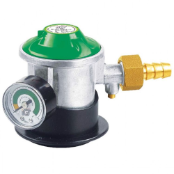 Gas regulator Jumpo click on med manometer og slangestuds