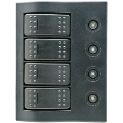 1852 elpanel med automat sikringer, led, 4 kontakter