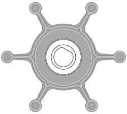 Johnson Impeller 09-824P-9 Ø50,8 mm