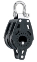 Harken Carbo Blok 40 mm dobbelt, svirvel, hunsvot,