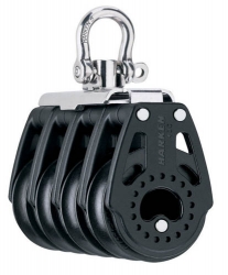 Harken Carbo Blok 40 mm firedobbelt, svirvel