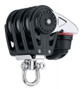 Harken Carbo Blok 40 mm tripel , svirvel , Cam-Cle