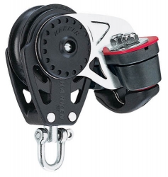 Harken Carbo Blok 75 mm enkelt, svirvel, Cam-Matic