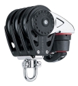 Harken Carbo Blok 75 mm tripel, svirvel, Cam-Matic