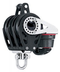 Harken Ratchet blok 57 mm tripel, svirvel hunsvot