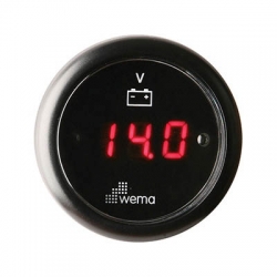 Wema Digital Voltmeter 12-24 Volt Sort