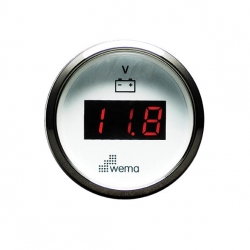 Wema Digit Voltmeter 12-24 Volt Hvidt RF