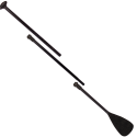 Padle glasfiber til sup justerbar 175-215cm ø29mm