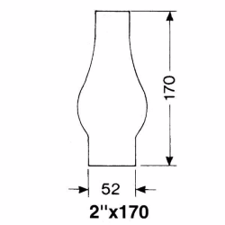 Lampeglas 2 x 170mm