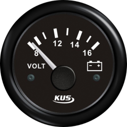 KUS Voltmeter Sort 12V