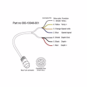 Transducer kabel m/blå 7-p stik - løse ledninger