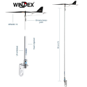 Scout VHF Glasfiber antenne 0,9 m - Windex vindviser