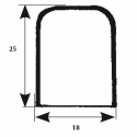 Endestykke b=18 l=60 h=25mm