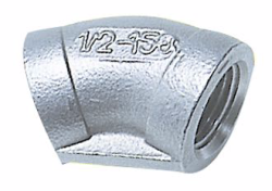 Bøjn. 45gr. ind/ind 1 1/2" rf