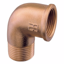 Bøjning 90gr. ind/udv  1/2" bronze