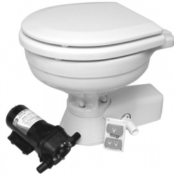 Jabsco "quiet flush" compact el-toilet 24v ferskvand