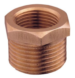 Nippelmuffe  1/2 - 3/8" bronze