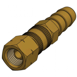 Gas Quick Connector 1/4" x Ø8 mm.