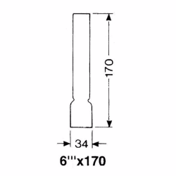 Lampeglas 6 x 170 mm.