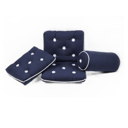 Kapokpude, dobbelt, Navy Blue