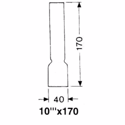 Lampeglas 10 x 170 mm.