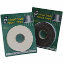 Psp vinyl foam tape svampegummi m/klæb sort 19x3mm 3 m