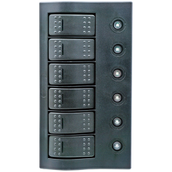 1852 elpanel med automat sikringer, led, 6 kontakter